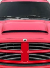 2002-2008 Dodge Ram 1500 2500 3500 Duraflex Demon Look Hood - 1 Piece                                     - 115901 - Image 7