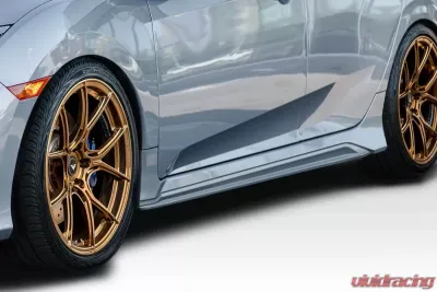 2016-2021 Honda Civic 4DR Duraflex Type M Side Skirts Rocker Panels - 2 Piece - 116066