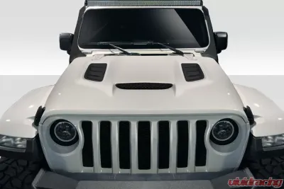 2019-2023 Jeep Wrangler JL Gladiator JT Duraflex Vortex Look Hood - 1 Piece - 116097
