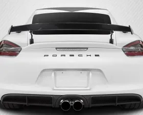2014-2023 Porsche 718 Cayman Carbon Creations GT4 Look Rear Wing Spoiler - 3 Piece
