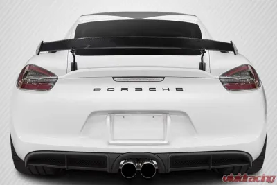 2014-2023 Porsche 718 Cayman Carbon Creations GT4 Look Rear Wing Spoiler - 3 Piece - 116140