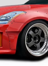 2003-2008 Nissan 350Z Z33 Duraflex SDS Front Fender Flares - 4 Piece                                     - 116225 - Image 2
