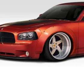 2006-2010 Dodge Charger Duraflex Novara Wide Body Front Fender Flares - 2 Piece