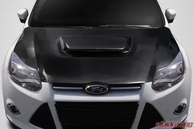 2012-2014 Ford Focus Carbon Creations Ram Air Hood - 1 Piece - 116491