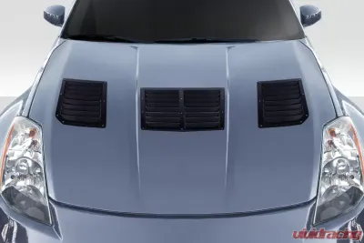 2003-2006 Nissan 350Z Z33 Duraflex GT1 Hood Vents - 3 Piece - 116506