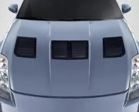 2003-2006 Nissan 350Z Z33 Carbon Creations GT1 Hood Vents - 3 Piece