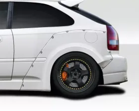 1996-2000 Honda Civic HB Duraflex MMR Rear Fender Flares - 3 Piece