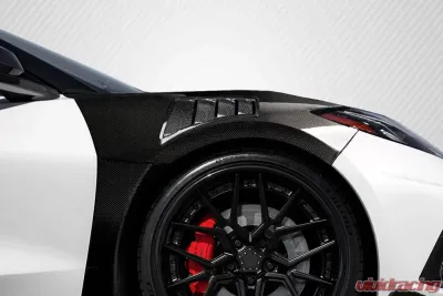2020-2024 Chevrolet Corvette C8 Carbon Creations Gran Veloce Front Fender Vents - 2 Piece - 116594