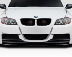 2006-2008 BMW 3 Series E90 4DR Duraflex HX Wide Body Front Bumper Cover Add Ons - 2 Piece