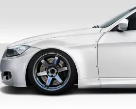 2006-2011 BMW 3 Series E90 4DR Duraflex HX Wide Body Front Fender Flares - 2 Piece