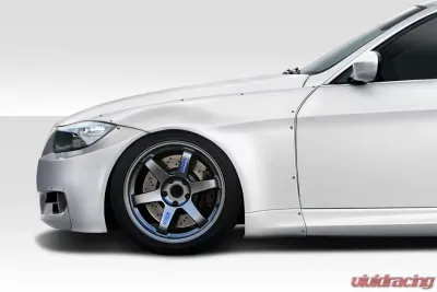 2006-2011 BMW 3 Series E90 4DR Duraflex HX Wide Body Front Fender Flares - 2 Piece - 116623