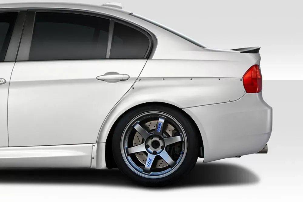 2006-2011 BMW 3 Series E90 4DR Duraflex HX Wide Body Rear Fender Flares - 2 Piece - 116625