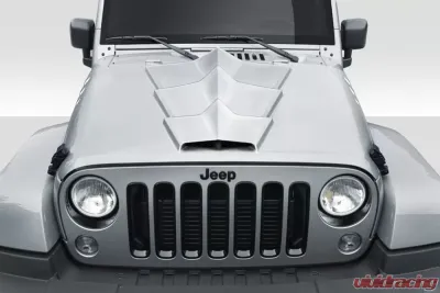 2007-2018 Jeep Wrangler JK Duraflex Tyrano Hood - 1 Piece - 116893