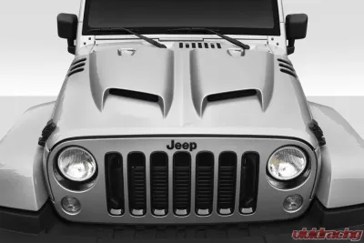 2007-2018 Jeep Wrangler JK Duraflex Rage Hood - 1 Piece - 116895