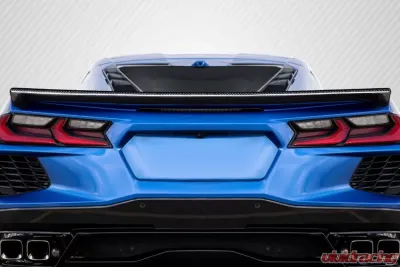2020-2024 Chevrolet Corvette C8 Carbon Creations Gran Veloce Flush Mount Rear Wing Spoiler - 1 Piece - 116951
