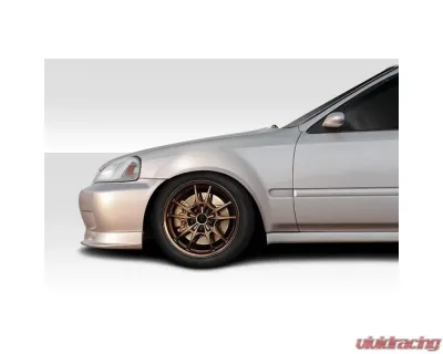 1999-2000 Honda Civic Duraflex KSpec Front Fenders - 2 Pieces - 117351