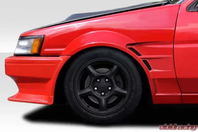 1984-1987 Toyota Corolla Levin 2DR / HB Duraflex D1 Sport 25MM Front Fenders - 2 Piece - 117743