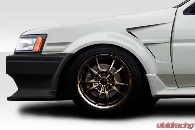 1984-1987 Toyota Corolla Levin 2DR / HB Duraflex D1 Sport 30MM Front Fenders - 2 Piece - 117744