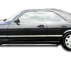 1981-1991 Mercedes S Class W126 2DR Duraflex AMG Look Side Skirts Rocker Panels - 4 Piece