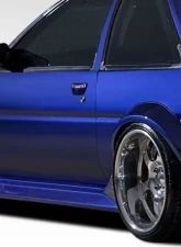 1984-1987 Toyota Corolla 2DR / HB Duraflex RF Design Side Skirts Rocker Panels - 2 Piece                                     - 107850 - Image 2