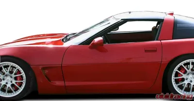 1984-1996 Chevrolet Corvette C4 Duraflex C5 Conversion Side Skirts Rocker Panels with Doorcaps - 6 Piece - 103442