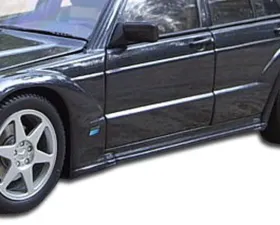 1984-1993 Mercedes 190 W201 Duraflex Evo 2 Wide Body Fender Flares - 6 Piece