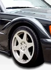 1984-1993 Mercedes 190 W201 Duraflex Evo 2 Wide Body Fender Flares - 6 Piece                                     - 105372 - Image 9