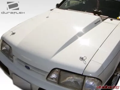 1987-1993 Ford Mustang Duraflex 2" Cowl Hood - 1 Piece - 103014