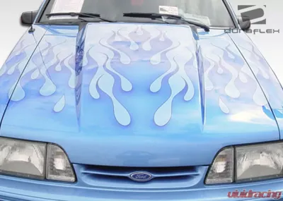 1987-1993 Ford Mustang Duraflex 2" Cowl Hood - 1 Piece - 103014