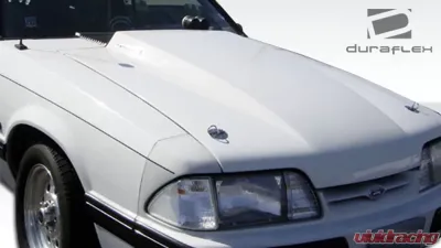 1987-1993 Ford Mustang Duraflex 2" Cowl Hood - 1 Piece - 103014