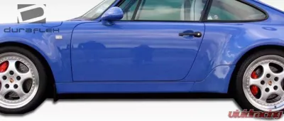 1989-1994 Porsche 964 Duraflex Turbo Look Side Skirts Rocker Panels - 2 Piece - 105389