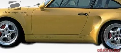 1989-1994 Porsche 964 Duraflex Turbo Look Side Skirts Rocker Panels - 2 Piece - 105389