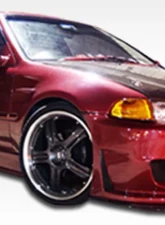 1992-1995 Honda Civic 2dr / 4DR Duraflex B-2 Side Skirts Rocker Panels - 2 Piece                                     - 105542 - Image 3