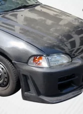 1992-1995 Honda Civic 2DR / HB Carbon Creations Dritech OEM Look Hood - 1 Piece                                     - 101091 - Image 6