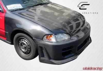 1992-1995 Honda Civic 2DR / HB Carbon Creations Dritech OEM Look Hood - 1 Piece - 101091