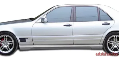 1992-1999 Mercedes S Class W140 Duraflex W-1 Side Skirts Rocker Panels (short wheelbase) - 2 Piece - 105383