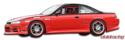 1995-1998 Nissan 240SX S14 Duraflex V-Speed Side Skirts Rocker Panels - 2 Piece - 101651