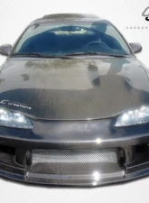 1995-1999 Mitsubishi Eclipse Eagle Talon Carbon Creations OEM Look Hood - 1 Piece                                     - 101579 - Image 3
