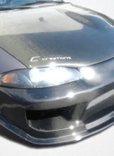 1995-1999 Mitsubishi Eclipse Eagle Talon Carbon Creations OEM Look Hood - 1 Piece                                     - 101579 - Image 5