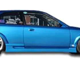 1996-2000 Honda Civic 2DR / HB Duraflex Bomber Side Skirts Rocker Panels - 2 Piece