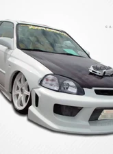 1996-1998 Honda Civic Carbon Creations OEM Look Hood - 1 Piece                                     - 101709 - Image 3