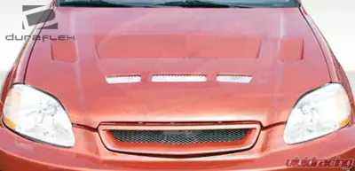 1996-1998 Honda Civic Duraflex Predator Hood - 1 Piece - 105540