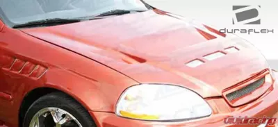 1996-1998 Honda Civic Duraflex Predator Hood - 1 Piece - 105540