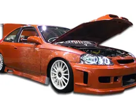 1996-2000 Honda Civic 2DR / HB Duraflex Spyder Side Skirts Rocker Panels - 2 Piece