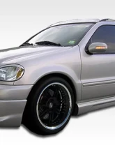 1998-2001 Mercedes ML Class W163 Duraflex W-1 Front Lip Under Spoiler Air Dam - 1 Piece                                     - 103433 - Image 2