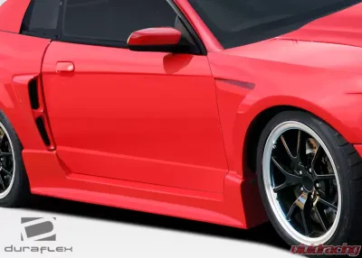 1999-2004 Ford Mustang Duraflex CBR500 Wide Body Side Skirts Rocker Panels - 2 Piece - 107581