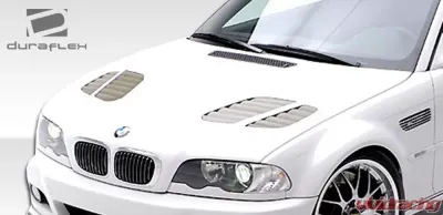 2001-2006 BMW M3 E46 2DR Duraflex GTR Look Hood - 1 Piece - 107179