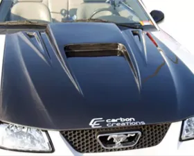 1999-2004 Ford Mustang Carbon Creations Spyder 3 Hood - 1 Piece