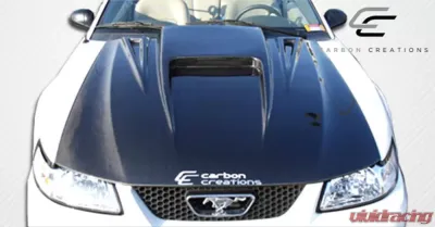 1999-2004 Ford Mustang Carbon Creations Spyder 3 Hood - 1 Piece - 102722