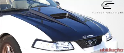 1999-2004 Ford Mustang Carbon Creations Spyder 3 Hood - 1 Piece - 102722